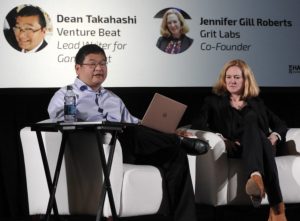 Dean Takahashi and Jennifer Gill Roberts at HardwareCon.