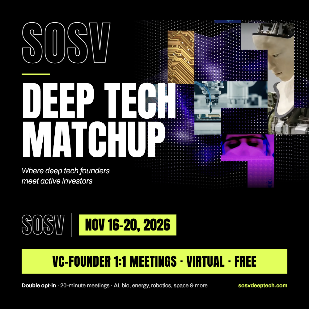 SOSV’s free, virtual Deep Tech Matchup